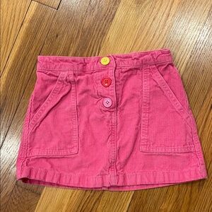 Mini Boden girls pink corduroy skirt. Size 5-6